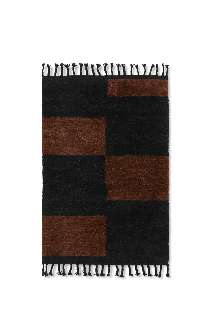 Bonne Choice Ferm Living Mara Knotted Rug - L - Black/Chocolate