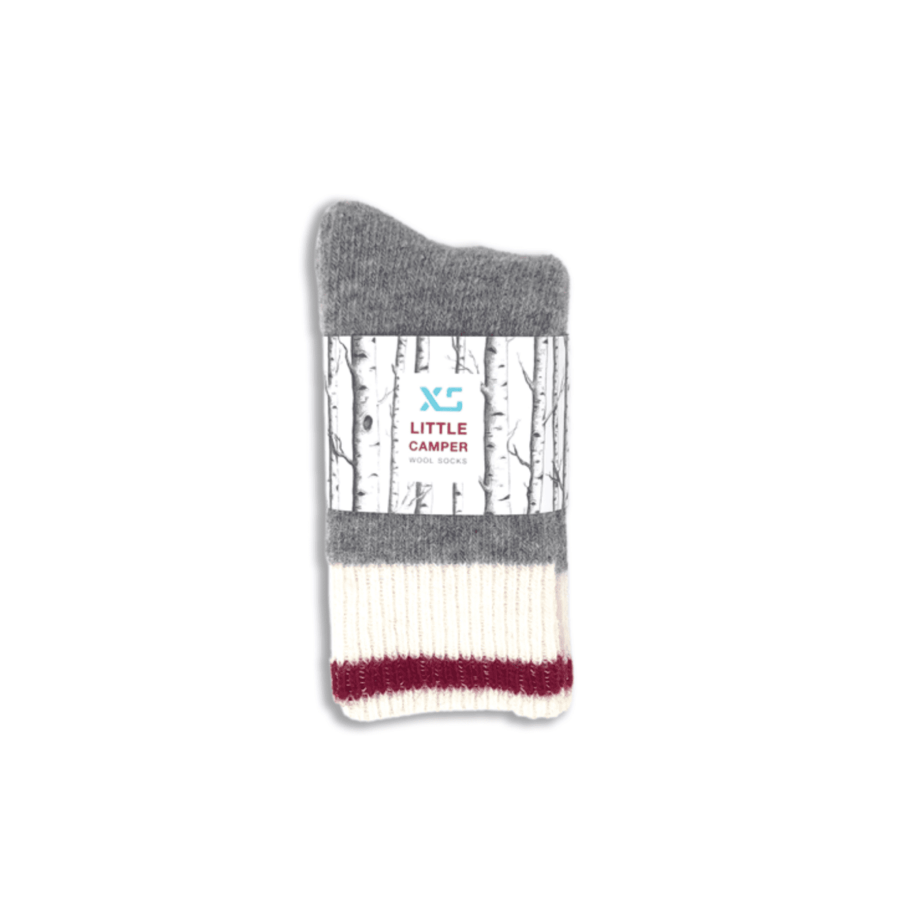 Little Camper Wool Socks - Crimson