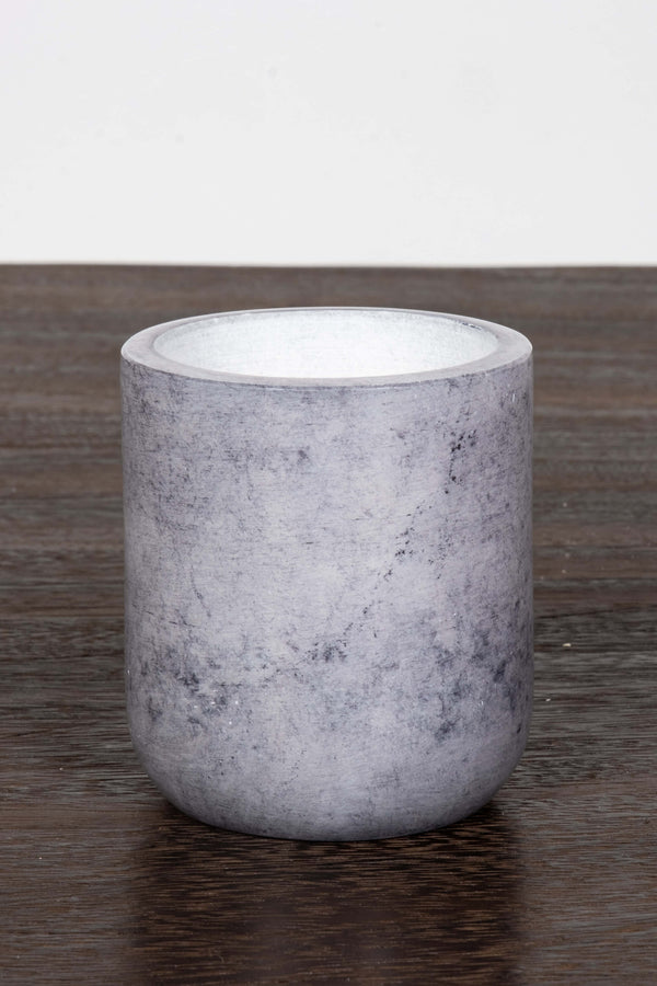 Bonne Choice Chehoma Alaia Alabaster Votive, Grey