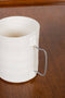 Porcelain Mug with Square Metal Handle Nathalie Audibert, handle close up