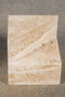 Pair of Travertine Cube Bookends, front view close up