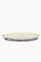 Small Serving Plate, White Swirl with Blue Stripes Ottolenghi Serax, side view