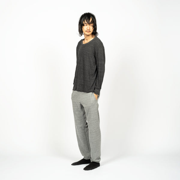 Men's Long Sleeved Relaxed Fit Tee - Charcoal