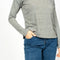 Women's Long Sleeved Relaxed Fit Tee - Polka Dot Greymix
