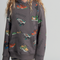 Kids Sneakers Printed Hooded Sweatshirt