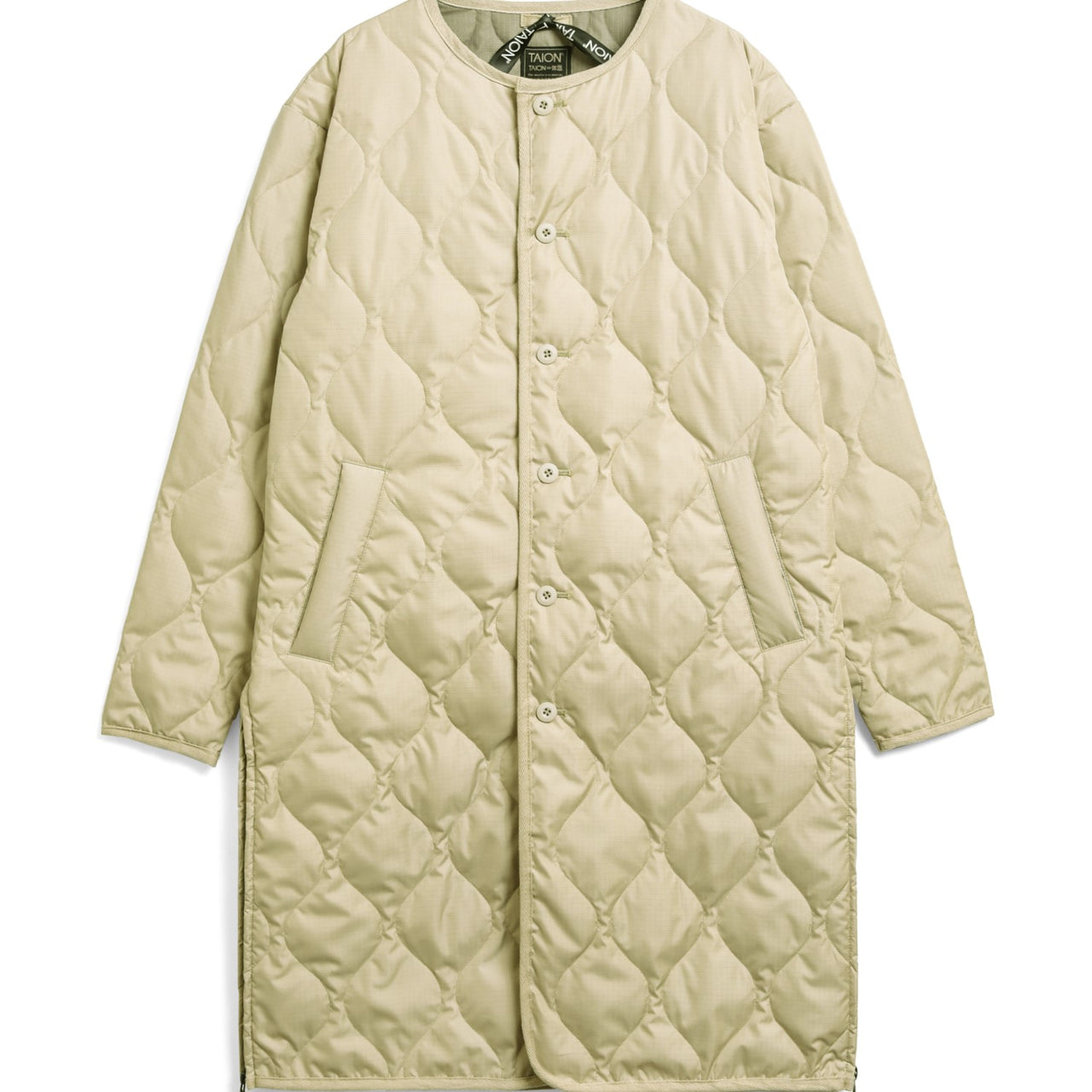 Drake General Store - TAION Military Crew Neck Down Coat - Cream