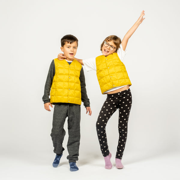 Drake General Store - TAION Kids V-Neck Button Down Vest - Dark Yellow